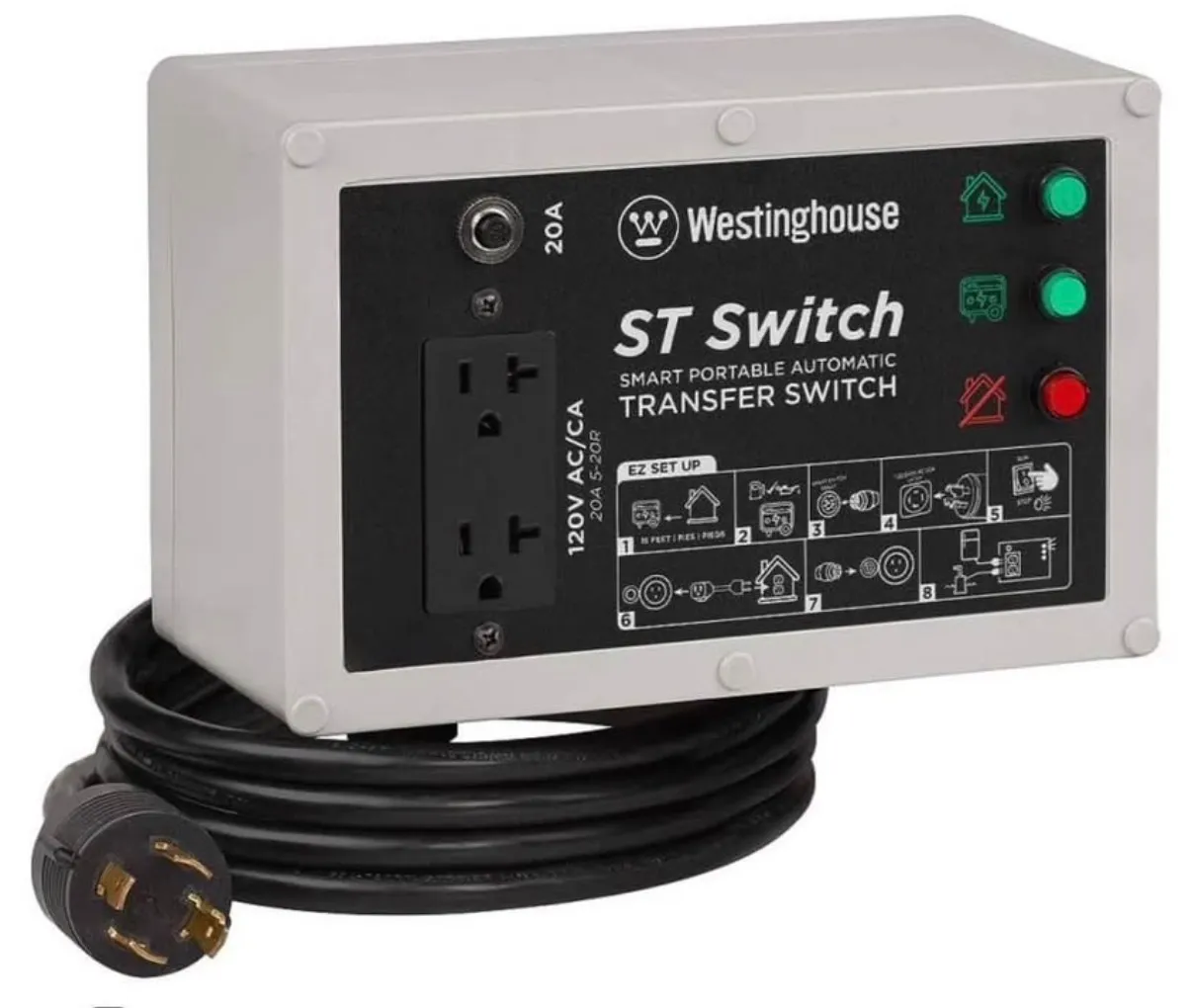 Westinghouse ST Smart Automatic Transfer Switch | 20A 120V for Backup Power